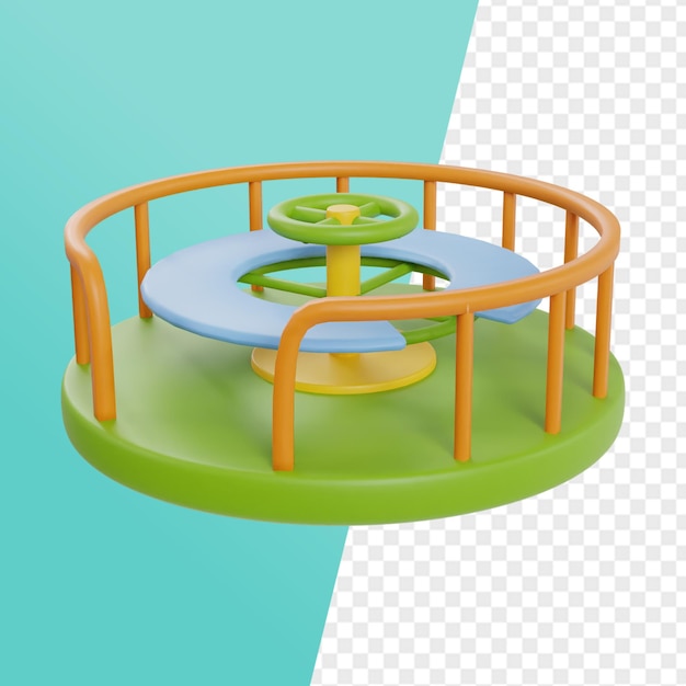 PSD el icono del patio de recreo 3d de los niños representa el clipart