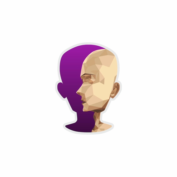 PSD icono de perfil de cara en cara