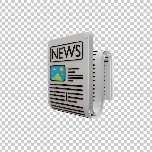 PSD icono de periódico 3d