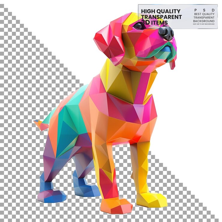 PSD icono de perro en 3d un icono de perro 3d colorido que representa al mejor amigo del hombre en un fondo transparente