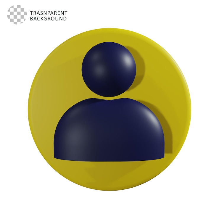 PSD icono de persona en 3d