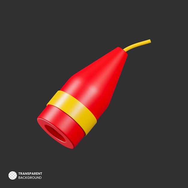 Icono de petardo 3d aislado