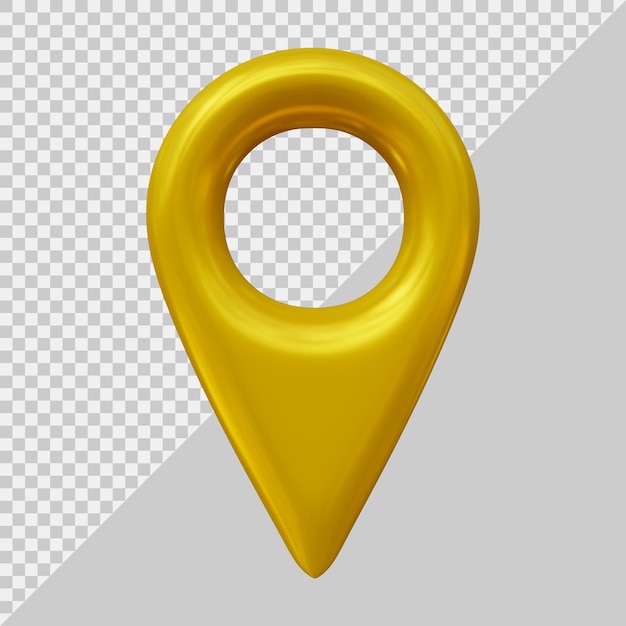Icono de pin de mapa con estilo moderno 3d