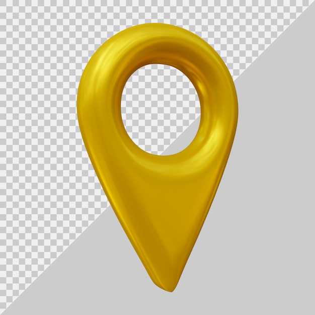 Icono de pin de mapa con estilo moderno 3d