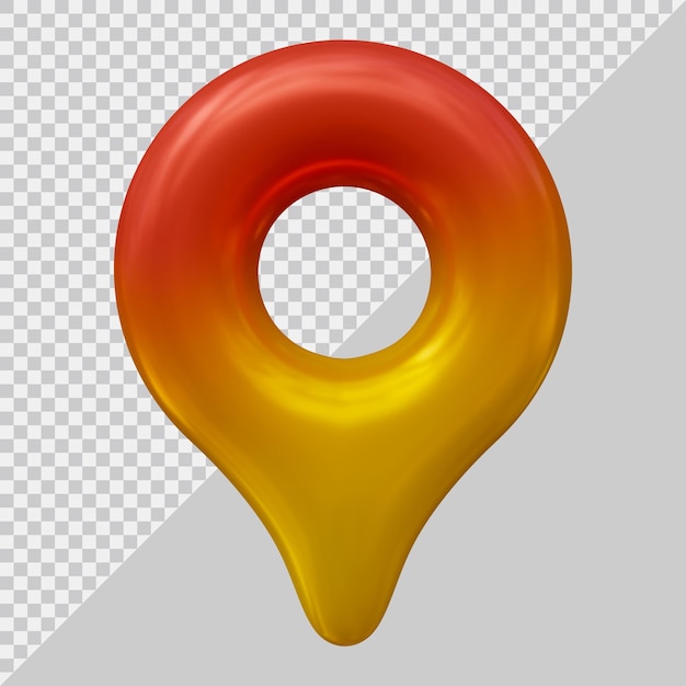 Icono de pin de mapa con estilo moderno 3d