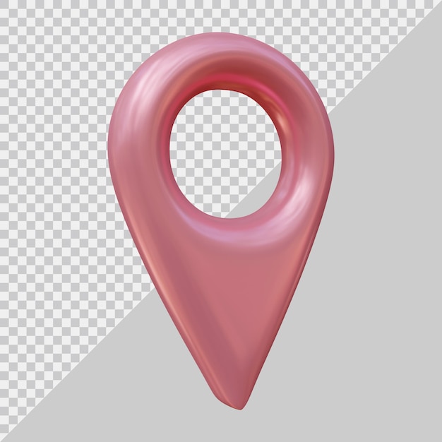 Icono de pin de ubicación con estilo moderno 3d