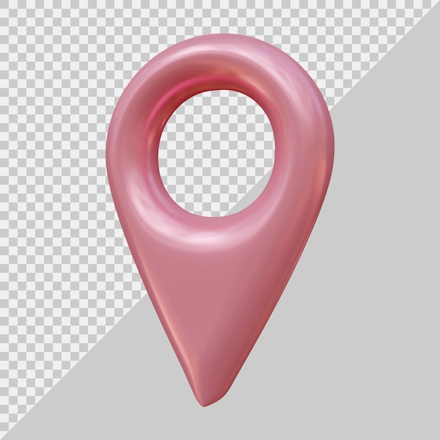 Icono de pin de ubicación con estilo moderno 3d