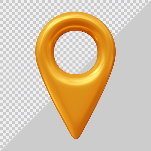 Icono de pin de ubicación con estilo moderno 3d