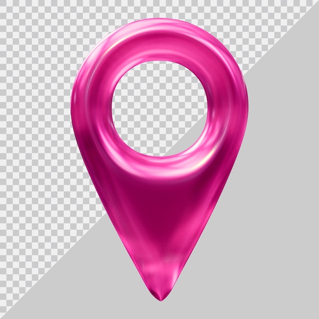 Icono de pin de ubicación con estilo moderno 3d