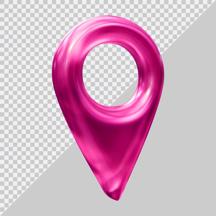 PSD icono de pin de ubicación con estilo moderno 3d