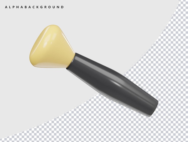 El icono del pincel de maquillaje es una ilustración de renderización 3D