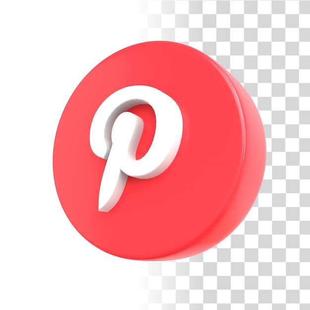Icono de Pinterest 3D