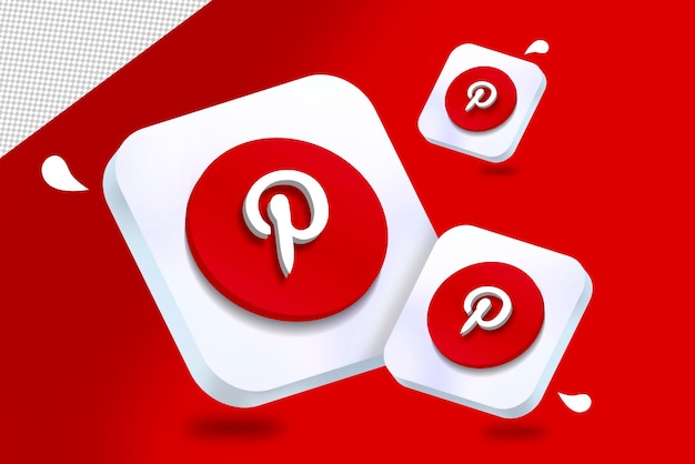 Icono de Pinterest 3D