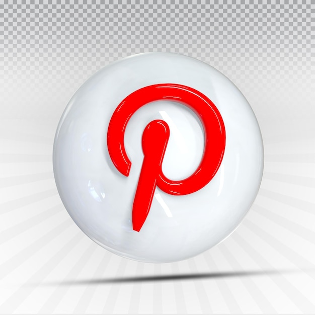 PSD icono pinterest logotipos de redes sociales en estilo moderno