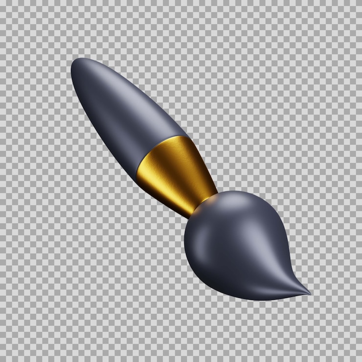 PSD icono de pintura 3d dinámico de pincel de calidad