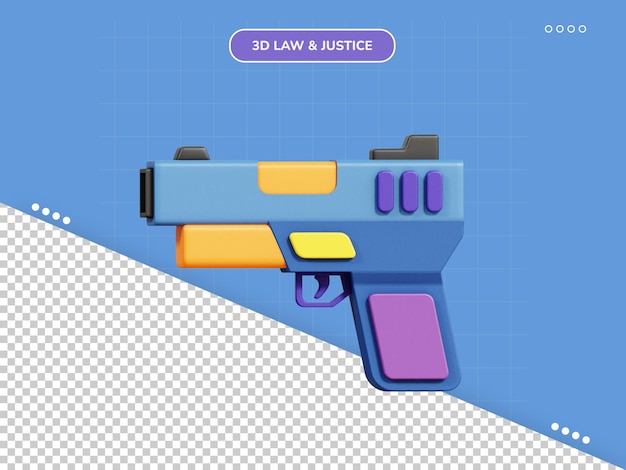 Icono de pistola 3d