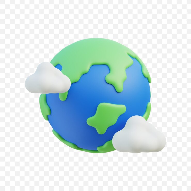 PSD icono del planeta tierra en 3d