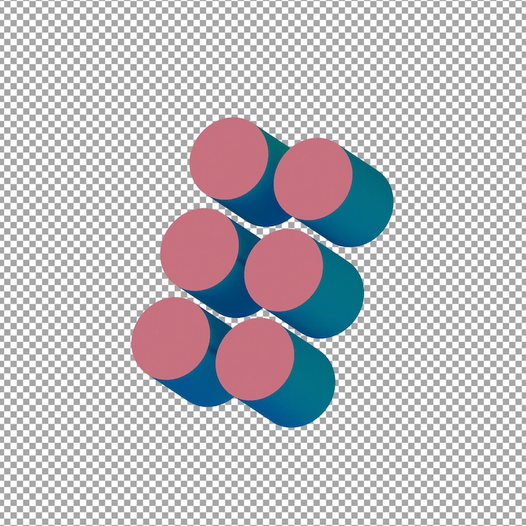 PSD icono plano abstracto minimalista en 3d
