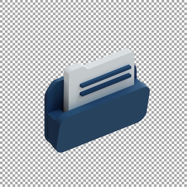 Icono plano de gestión de oficinas en 3D