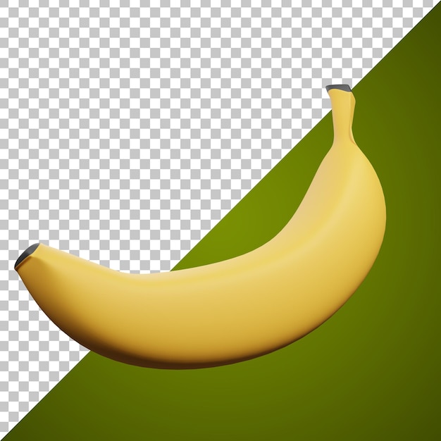 PSD icono de plátano único 3d