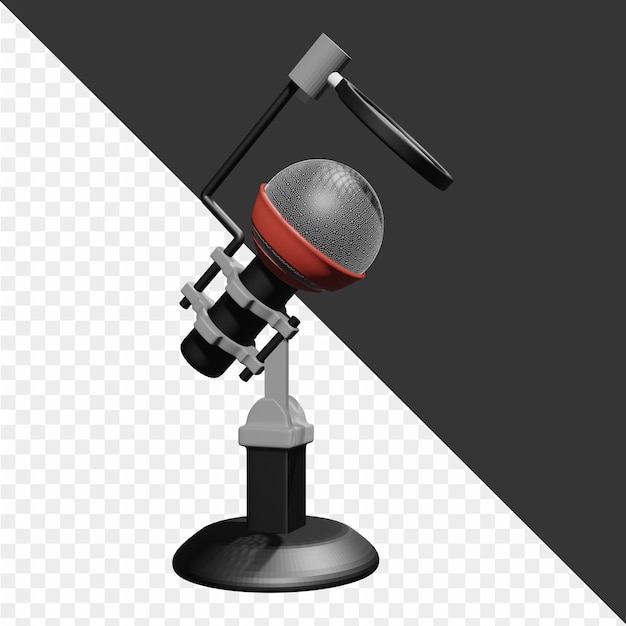 PSD icono de podcast en 3d