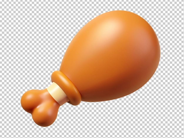 PSD icono de pollo frito ilustración en 3d