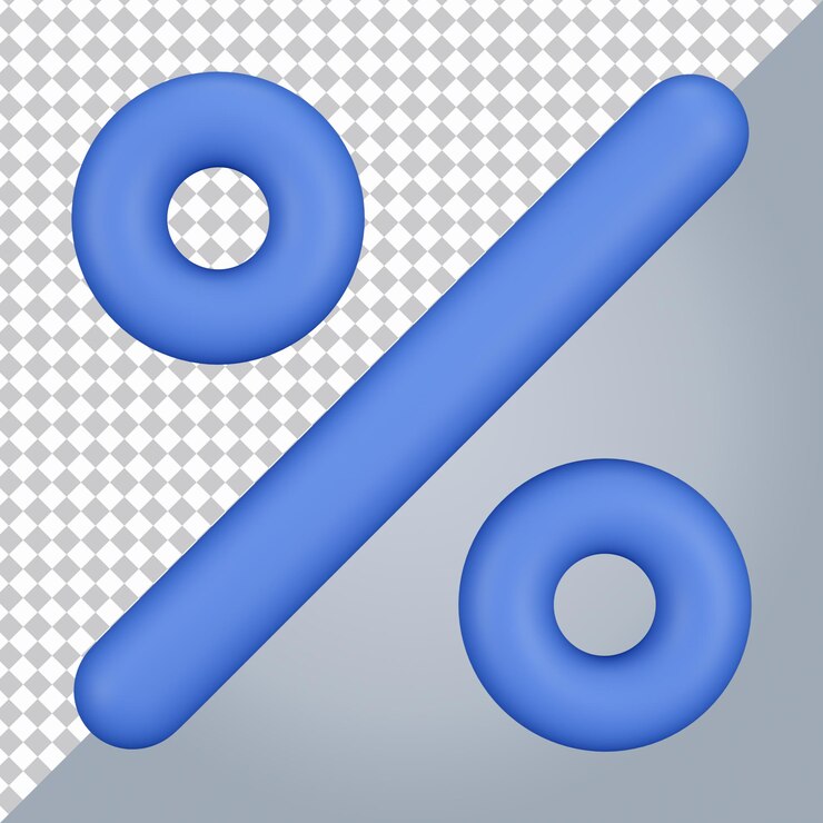 Icono de porcentaje 3d