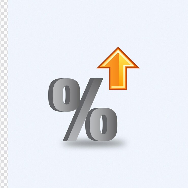 PSD icono de porcentaje 3d