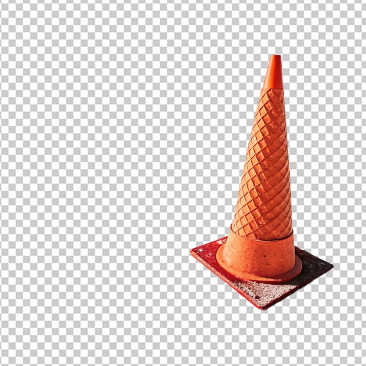 PSD icono de precaución para el cono