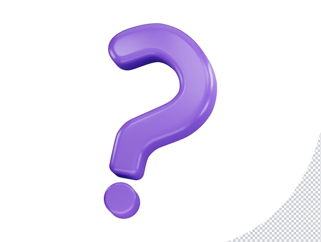 icono de pregunta con elemento transparente de ilustración de icono de vector 3d