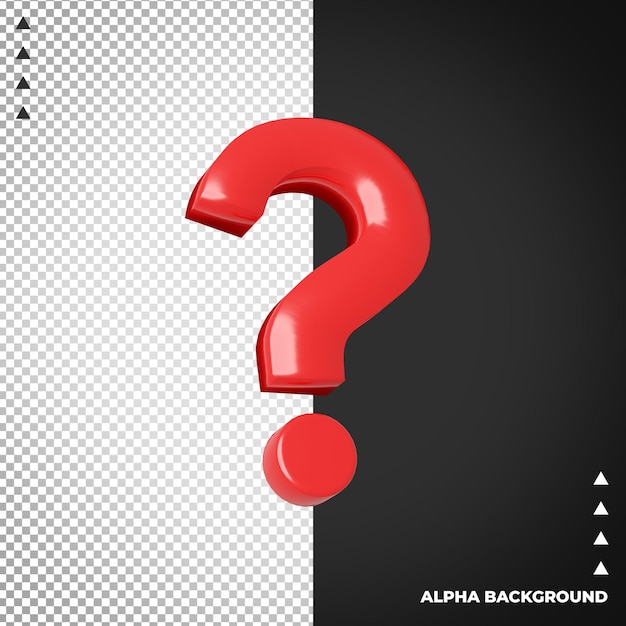 Icono de pregunta de render 3d