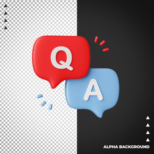 Icono de pregunta de render 3d