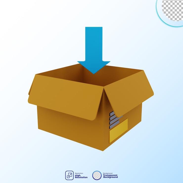 PSD icono de procesamiento 3d ilustración de comercio electrónico