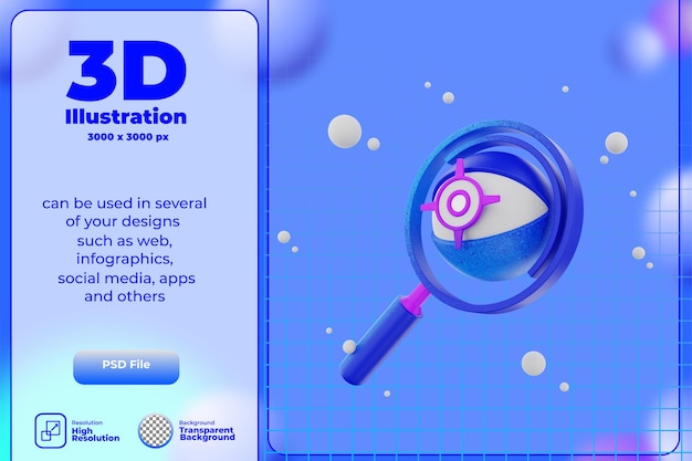 Icono de procesamiento 3d ojo