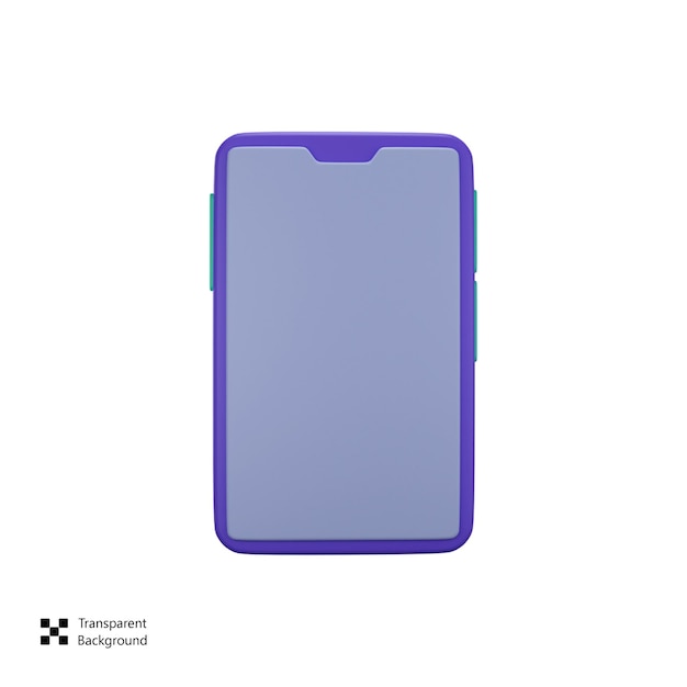 Icono de procesamiento 3D de teléfono móvil