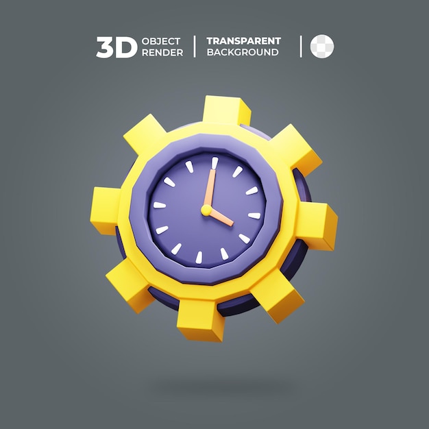 Icono de proceso de tiempo 3d