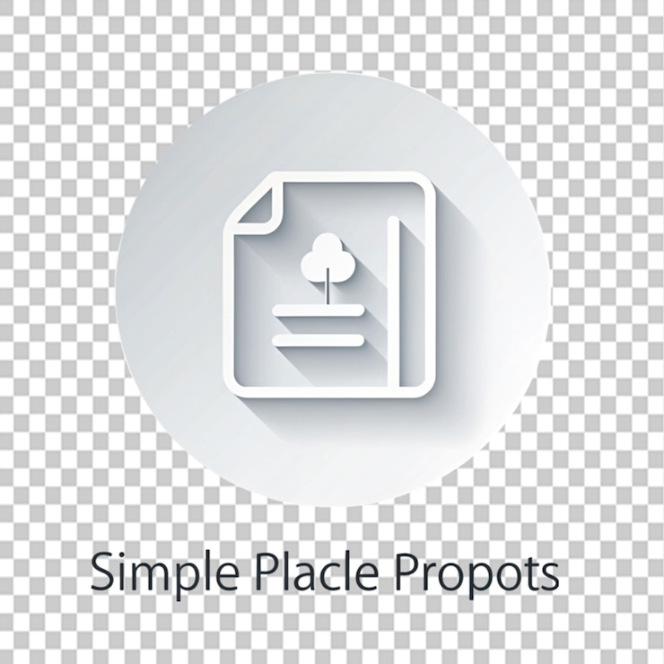 PSD icono de productos de papel simple sobre un fondo transparente