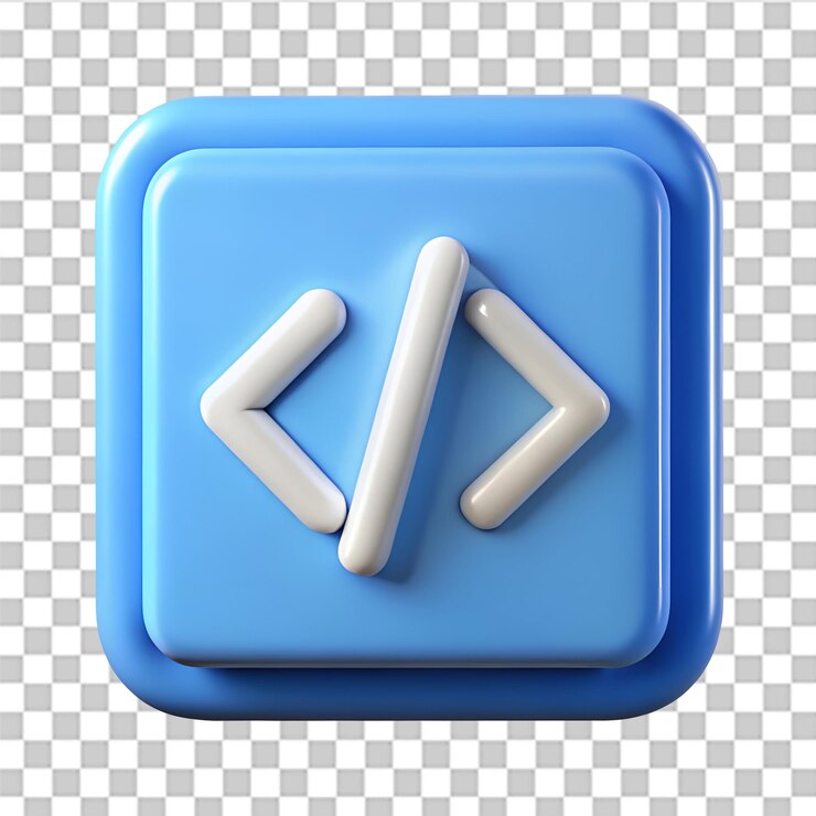 PSD el icono de programación 3d de código