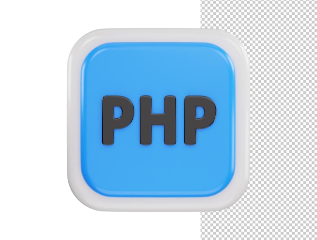 PSD icono de programación php representación 3d ilustración vectorial