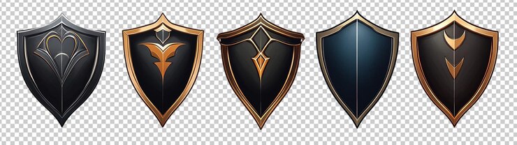 PSD icono de protección de elemento de escudo 3d o símbolo de seguridad