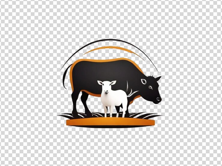 PSD icono de protección del ganado guardar animal de granja en fondo transparente
