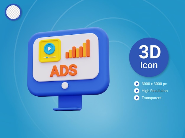 icono de publicidad 3d