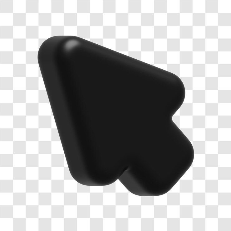 PSD icono del puntero del cursor en 3d