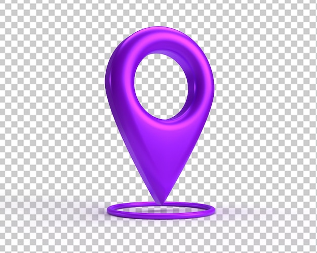 PSD icono de puntero de mapa 3d de pin de ubicación