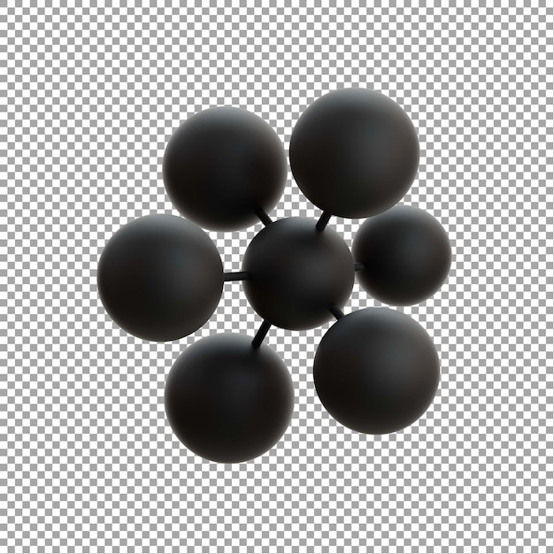 Icono químico minimalista en 3D