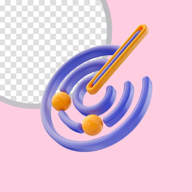 icono de radar concepto de representación 3d para señal de símbolo de aplicación de receptor de transmisión por satélite plano