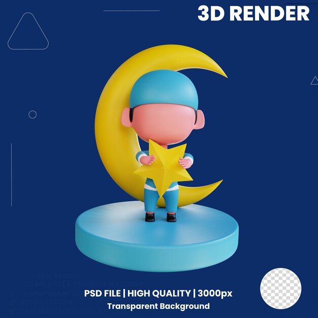 PSD icono de ramadán 3d