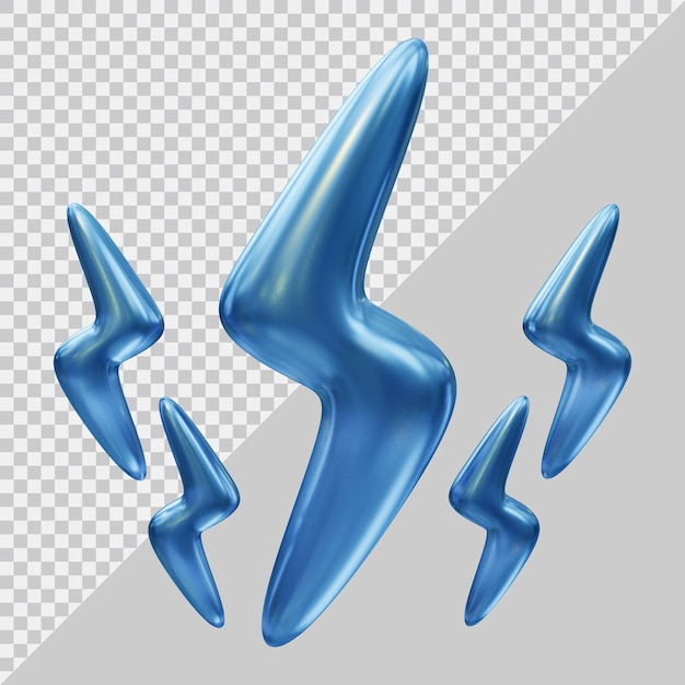 Icono de rayo con estilo moderno 3d