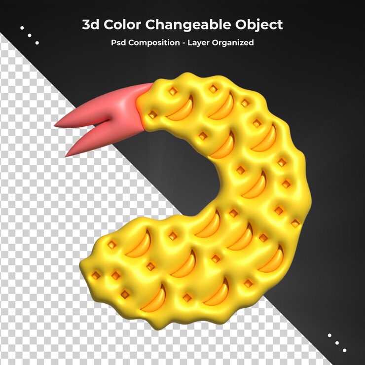 PSD icono realista de renderizado 3d brillante colorido de comida rápida dulce