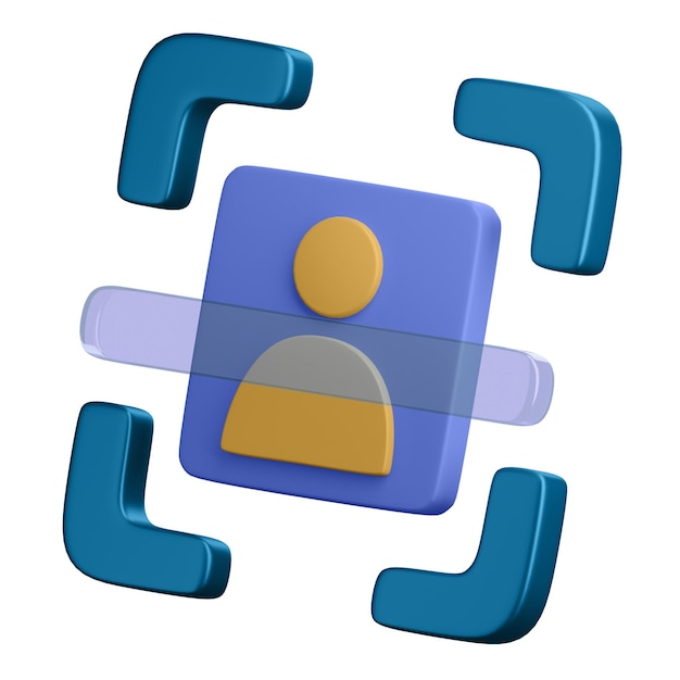 Icono de reconocimiento de imágenes 3D